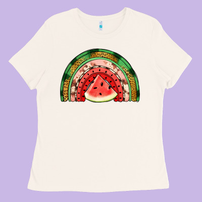 Watermelon Rainbow Ladies Tee Designed By Jasminsmagicworld