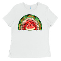 White watermelon rainbow Ladies Tee - Jasminsmagicworld