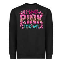 Black I wear pink for my custom name Cancer Awareness Heavyweight Sweatshirt - HowdyJamesFarm