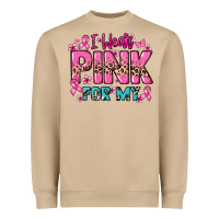 Mushroom I wear pink for my custom name Cancer Awareness Heavyweight Sweatshirt - HowdyJamesFarm