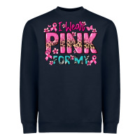 Navy I wear pink for my custom name Cancer Awareness Heavyweight Sweatshirt - HowdyJamesFarm