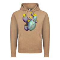 Vintage Coffee Opunthia Santa Rita Cactus Vintage Hoodie - LillyAllenDesigns