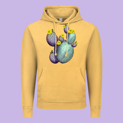 Opunthia Santa Rita Cactus Vintage Hoodie Designed By Lillyallendesigns