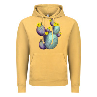 Vintage Mustard Opunthia Santa Rita Cactus Vintage Hoodie - LillyAllenDesigns