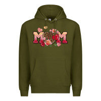 Army Green Valentine's Day mom Premium Hoodie - FaDigitalArtStudio