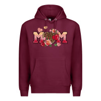 Burgundy Valentine's Day mom Premium Hoodie - FaDigitalArtStudio