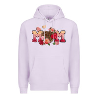 Lilac Valentine's Day mom Premium Hoodie - FaDigitalArtStudio