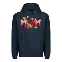 Navy Valentine's Day mom Premium Hoodie - FaDigitalArtStudio