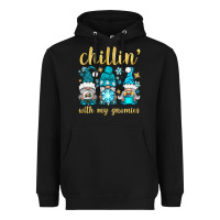 Black chillin' with my gnomies Heavyweight Hoodie - BundleAndBundleShop