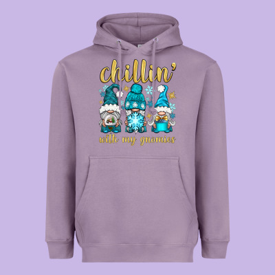 Chillin' With My Gnomies Heavyweight Hoodie Designed By Bundleandbundleshop