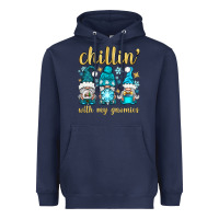 Navy chillin' with my gnomies Heavyweight Hoodie - BundleAndBundleShop