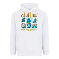White chillin' with my gnomies Heavyweight Hoodie - BundleAndBundleShop