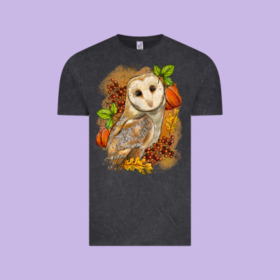 Fall Owl Vintage Tee Designed By Lillyallendesigns