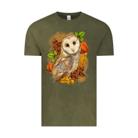 Vintage Olive Fall Owl Vintage Tee - LillyAllenDesigns