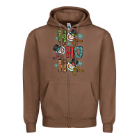 Chestnut ho ho ho Zipper Hoodie - OliviaCreatesArt