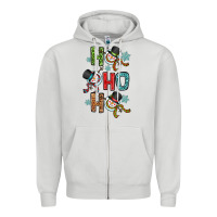Dove Grey ho ho ho Zipper Hoodie - OliviaCreatesArt