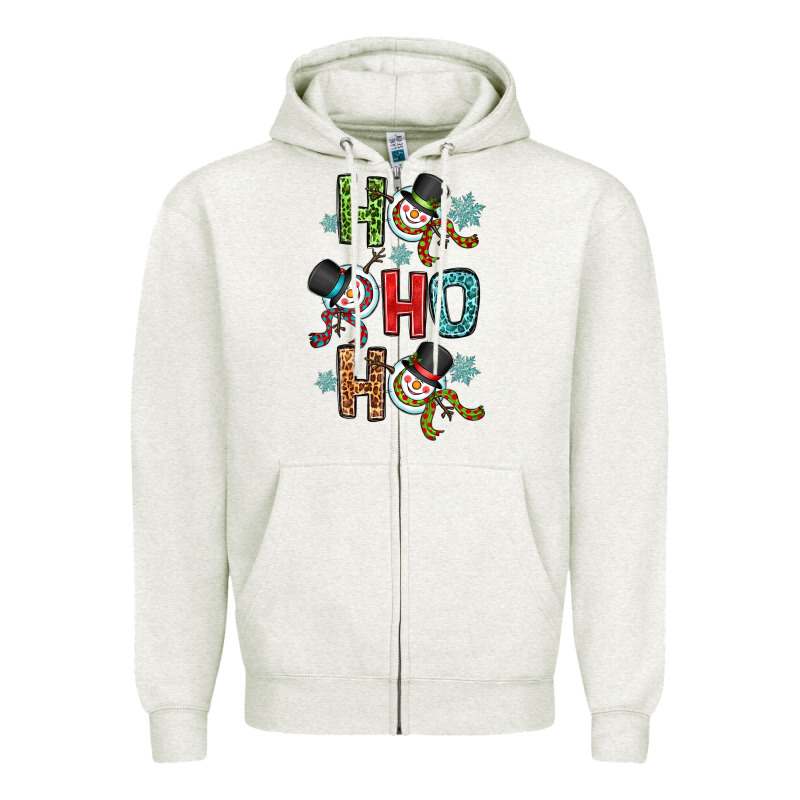 Ho Ho Ho Zipper Hoodie by OliviaCreatesArt | Teevron