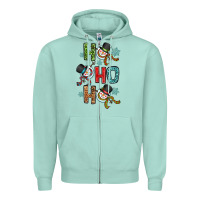 Seafoam ho ho ho Zipper Hoodie - OliviaCreatesArt