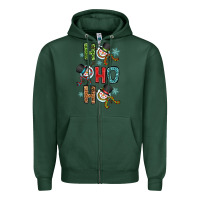 Sports Green ho ho ho Zipper Hoodie - OliviaCreatesArt