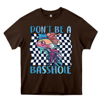 Chocolate Brown dont be a basshole Heavy Core Tee - MaliasSmallBusiness