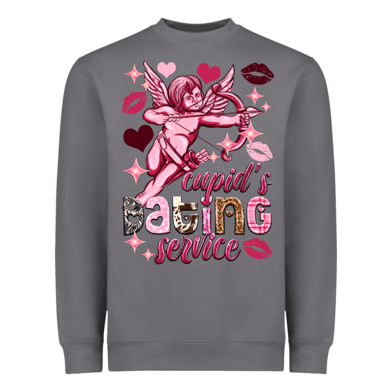 Cupid's Dating Service Valentine's Day Heavyweight Sweatshirt by HowdyJamesFarm | Teevron