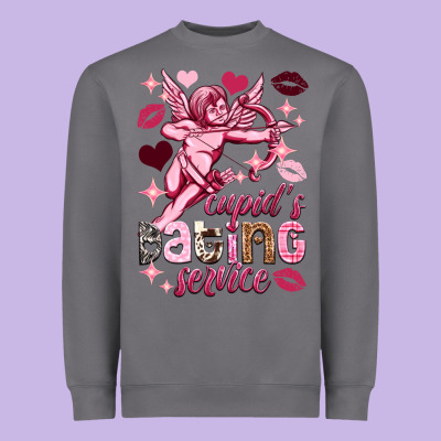 Cupid's Dating Service Valentine's Day Heavyweight Sweatshirt Designed By Howdyjamesfarm