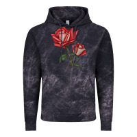 Cloud Black Love Rose Vintage Hoodie - LillyAllenDesigns