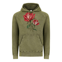 Vintage Olive Love Rose Vintage Hoodie - LillyAllenDesigns