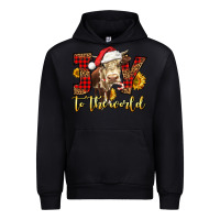Black joy to the world christmas cow Urban Hoodie - LillyAllenDesigns