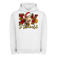 Joy To The World Christmas Cow Urban Hoodie | Teevron