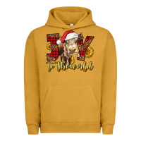 Pigment Peanut Butter joy to the world christmas cow Urban Hoodie - LillyAllenDesigns
