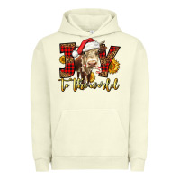 Pigment Pistachio joy to the world christmas cow Urban Hoodie - LillyAllenDesigns