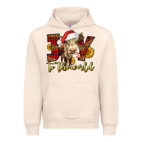 Sandshell joy to the world christmas cow Urban Hoodie - LillyAllenDesigns