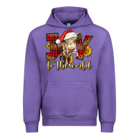 Tulip joy to the world christmas cow Urban Hoodie - LillyAllenDesigns