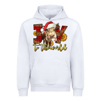 White joy to the world christmas cow Urban Hoodie - LillyAllenDesigns