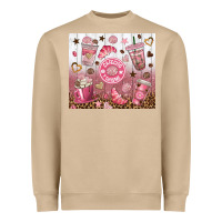Mushroom cafecito y chisme with leopard tumbler tbs Heavyweight Sweatshirt - TumblerDesignByShophia