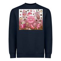 Navy cafecito y chisme with leopard tumbler tbs Heavyweight Sweatshirt - TumblerDesignByShophia