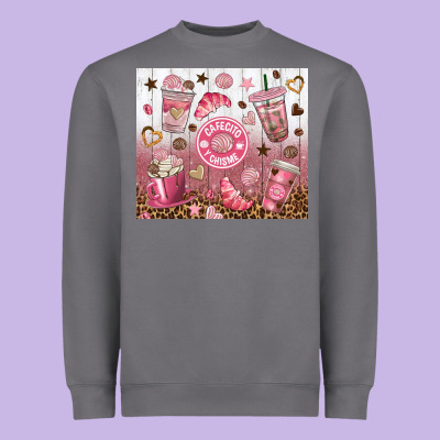 Cafecito Y Chisme With Leopard Tumbler Tbs Heavyweight Sweatshirt Designed By Tumblerdesignbyshophia