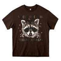 Chocolate Brown sweet but will throw hands Heavy Core Tee - MaliasSmallBusiness
