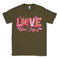 Army Green love like jesus la Classic Tee - LillyAllenDesigns