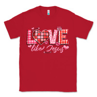 Red love like jesus la Classic Tee - LillyAllenDesigns
