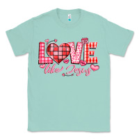 Seafoam love like jesus la Classic Tee - LillyAllenDesigns