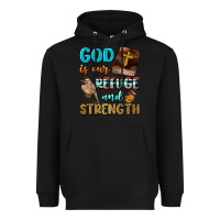 Black God Is Our Refuge And Strength Heavyweight Hoodie - BundleAndBundleShop