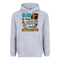 Heather Grey God Is Our Refuge And Strength Heavyweight Hoodie - BundleAndBundleShop