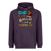 Plum God Is Our Refuge And Strength Heavyweight Hoodie - BundleAndBundleShop