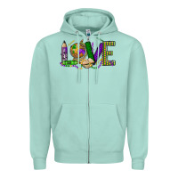 Seafoam love teacher mardi gras Zipper Hoodie - OliviaCreatesArt