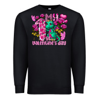 Black my first valentine's day dragon Premium Sweatshirt - FaDigitalArtStudio