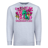 Heather Grey my first valentine's day dragon Premium Sweatshirt - FaDigitalArtStudio