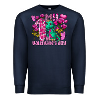 Navy my first valentine's day dragon Premium Sweatshirt - FaDigitalArtStudio