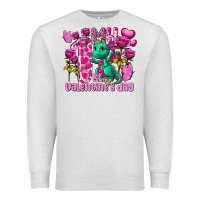 Oatmeal Heather my first valentine's day dragon Premium Sweatshirt - FaDigitalArtStudio